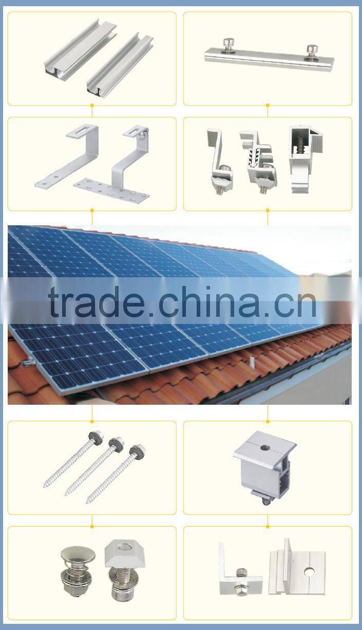 Easy installation aluminum solar panel mounting structure