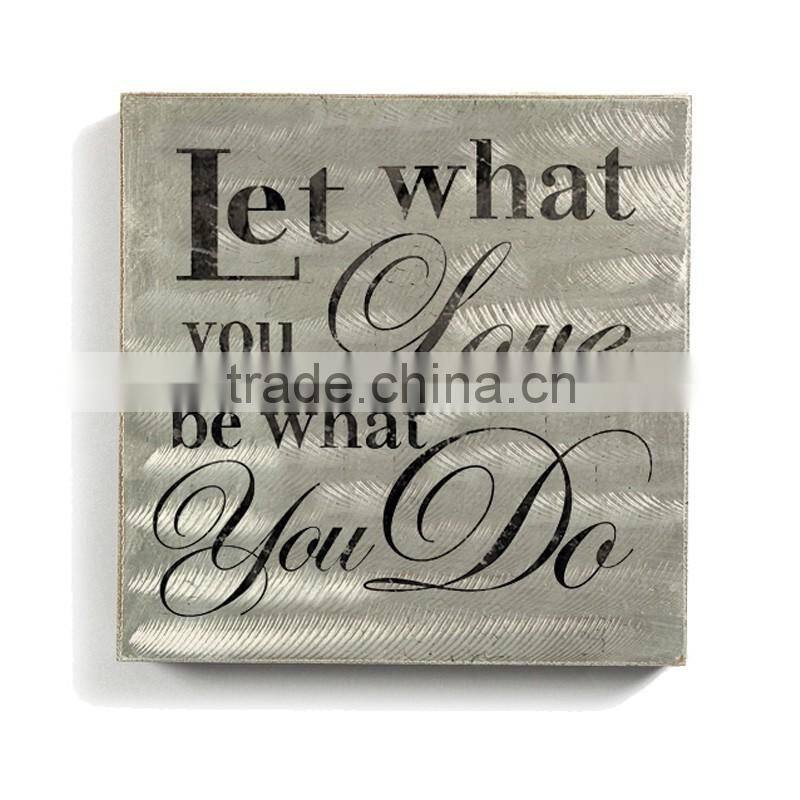 MDF Sign Aluminum Wall Printing With Word Decoration