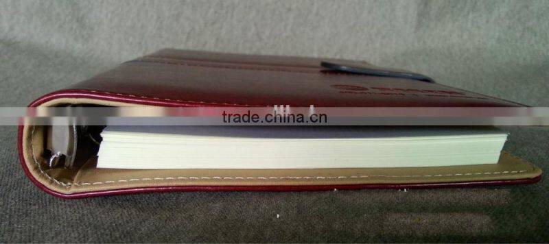Luxury Eco-friendly leather notebook , A5 custom design PU notebook