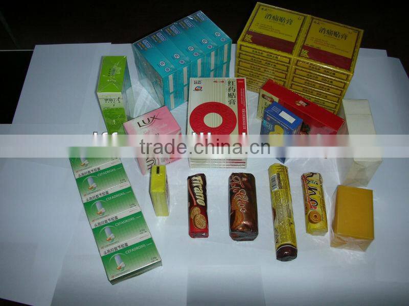 Cosmetics Box Cellophane Packing Machine
