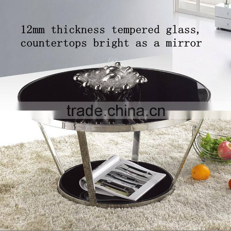 Foshan shunde modern tempered glass mermaid coffee table for living room