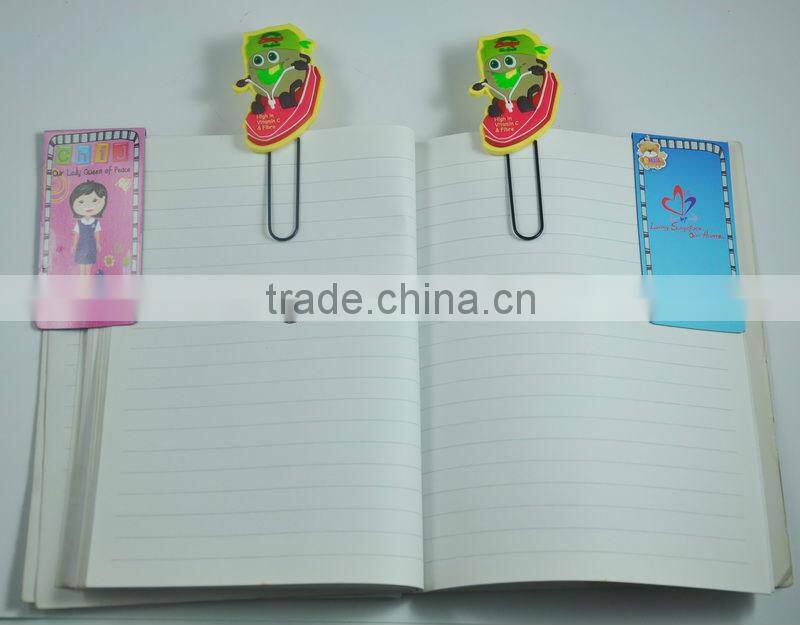 customized airplane shape promotional 3d soft pvc bookmark, pvc clip bookmarker