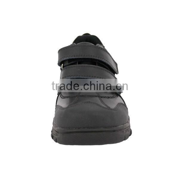 High Quality Comfortable Black Kids School Training Shoes with No Lace