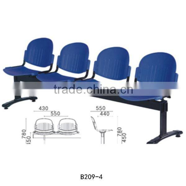 Popular used seating room furniture Barber shop waiting chairs Plastic chair for sale B209-4