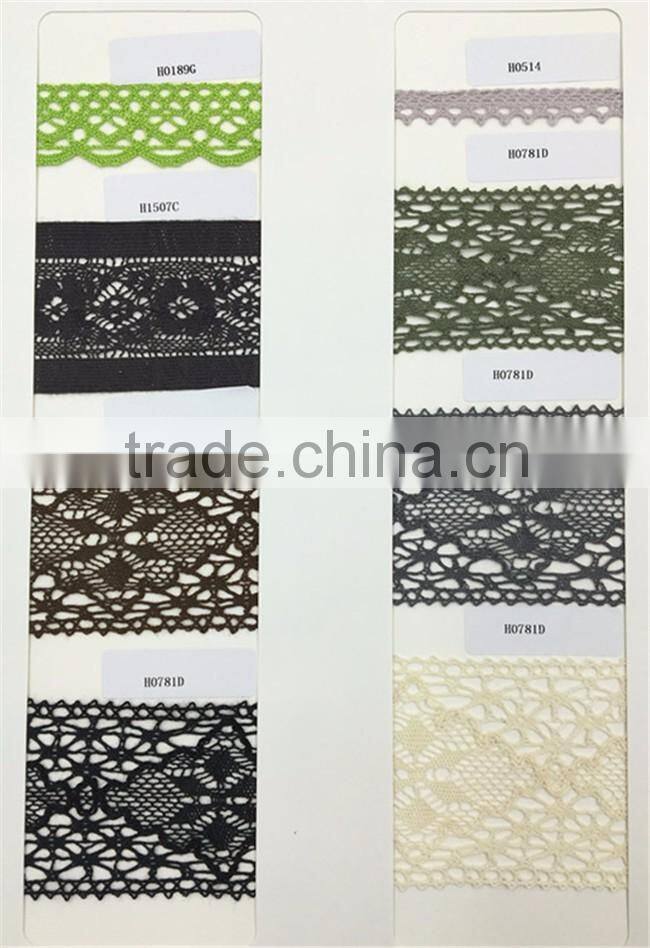 Wholesale High Quality H0002N1 Lace Ribbon,Crocheted Lace,100% Cotton Lace