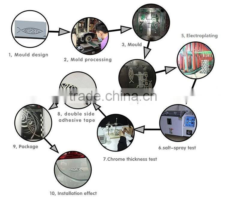 Custom 3d waterproof adhesive brand turbo car logo stickers