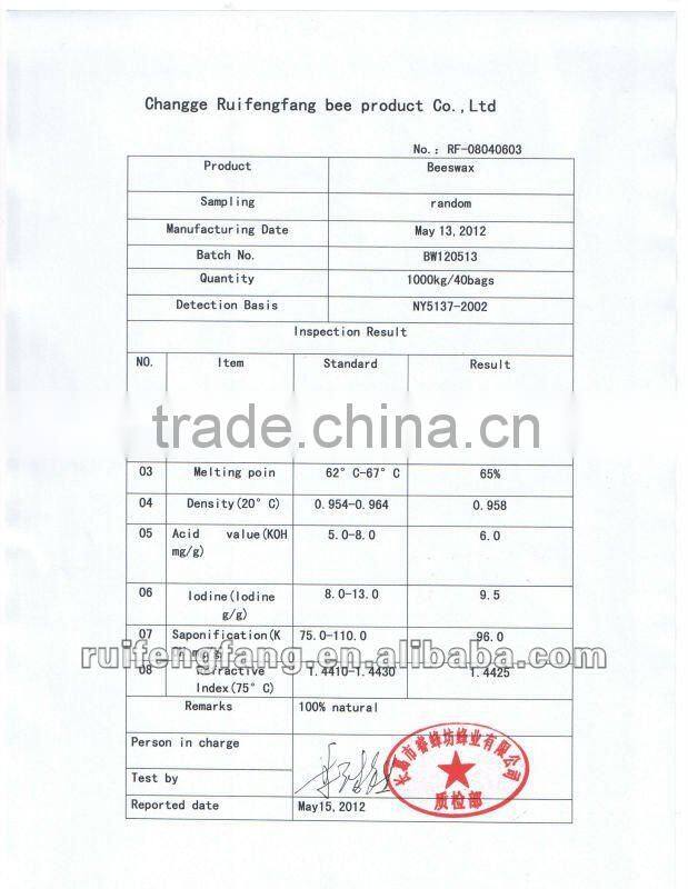 pharmaceutical yellow beeswax