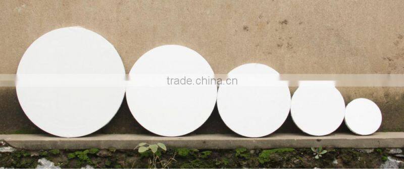 cotton round stretched canvas