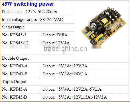 China Trade Show Product 12V 4A AC to DC switching power supply