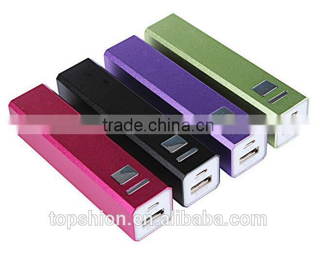 Aluminum metal power bank 2600mah external battery power charger, mini universal power bank 2600mah with micro usb cable