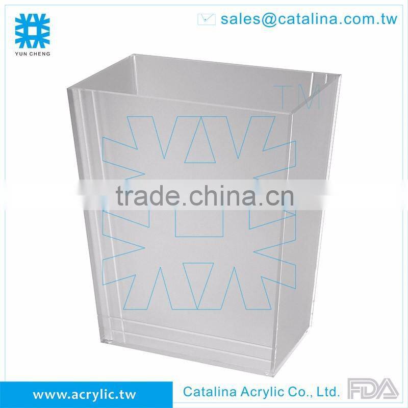 Hand made Line design acrylic Hotel Bathroom Waste Bin