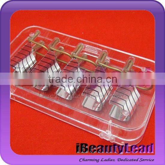 Reusable nail form for nail art C curve shape