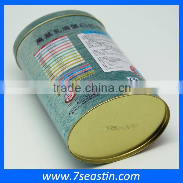 Oval Milk Powder Tin Boxe / Food Tin Can