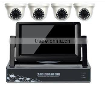 4ch Dvr cctv camera kit with 7' inch lcd high quality of products