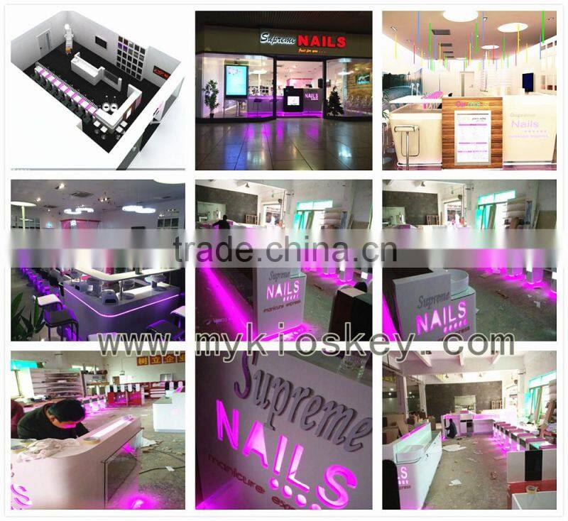 nail bar kiosk for manicure table in mall