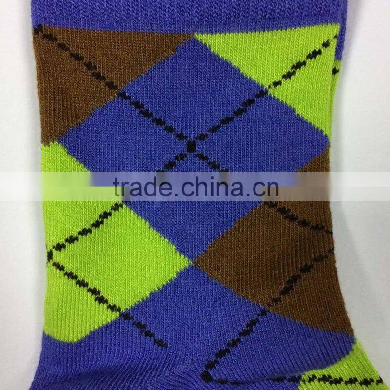 GSC-09 2015 Fashion cutom argyle design children newline bamboo socks