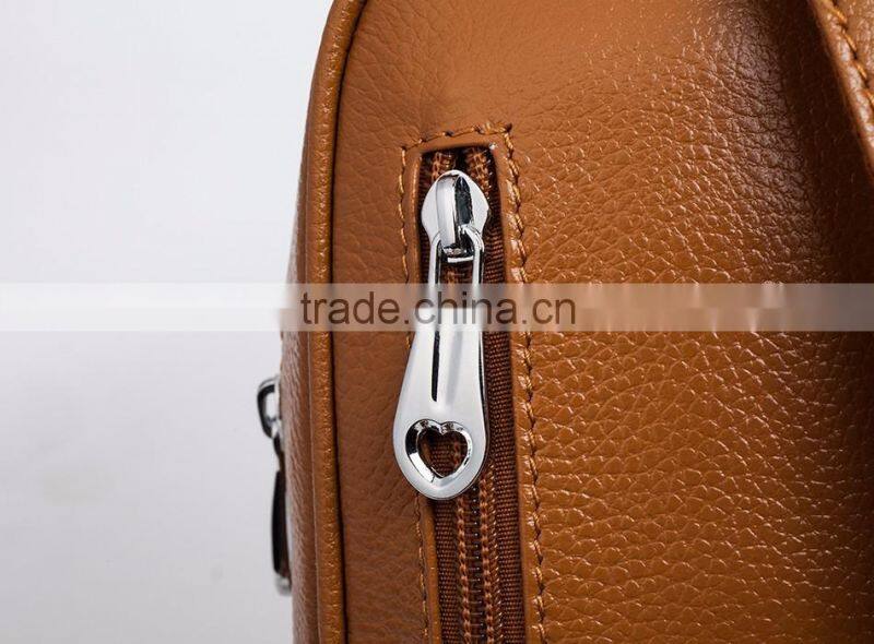 leather day backpack bag school bag girls laptop shoulders bag