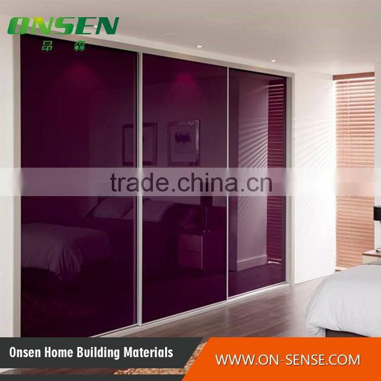 Modern laminate glossy melamine bedroom wardrobe