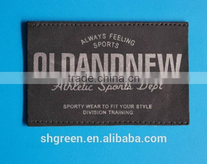 Black embossed imitation leather patch for table