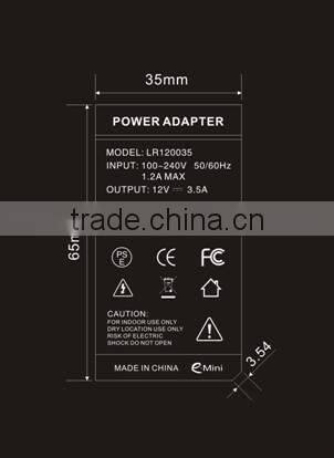 Realan High quality LR120035 12V 3.35A ac/dc power adapter