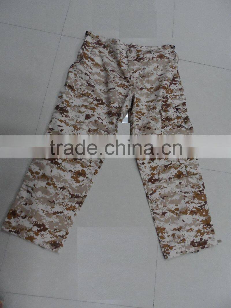 China supplier 60% cotton 40% polyester ripstop desert digital camouflage mens outdoor traing cargo pants