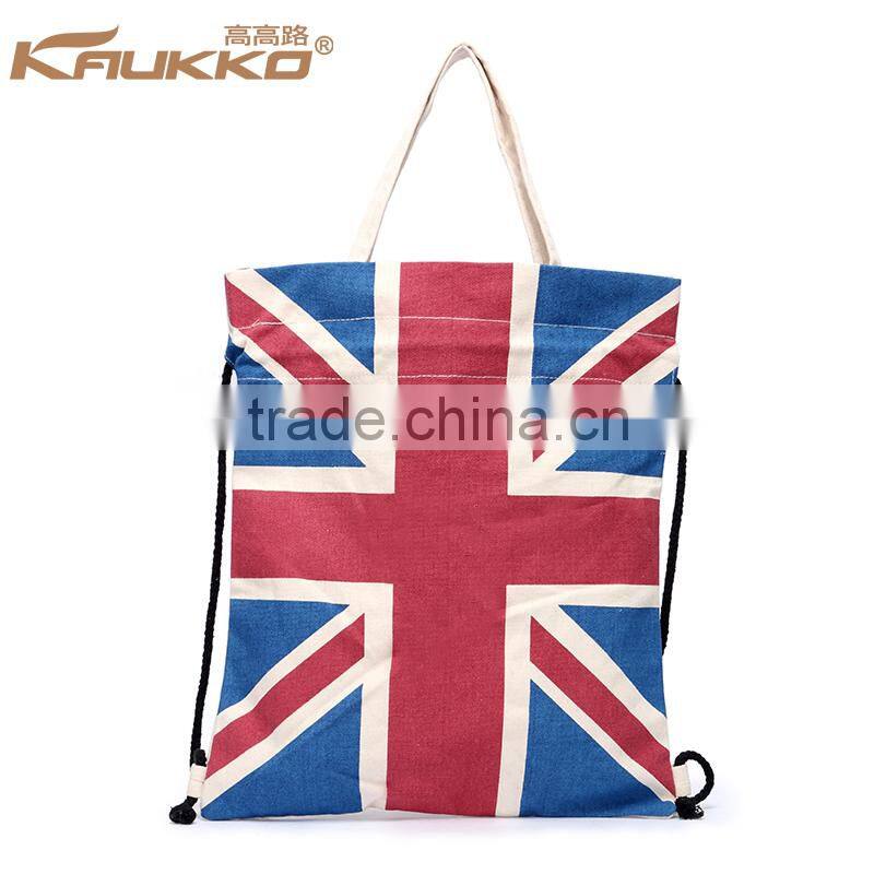 2016 New arrival canvas shoulder bag foldable shopping bag with factroy price