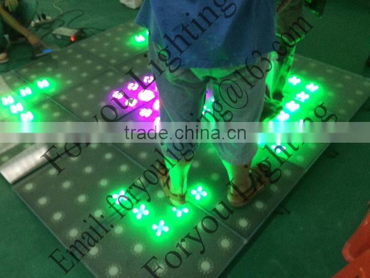 PC & Sub Control Disco DJ Wedding 192pcs SMD3528 RGB 3IN1 LED 4*4 Pixel Outdoor Waterproof Digital Interactive Dance Floor