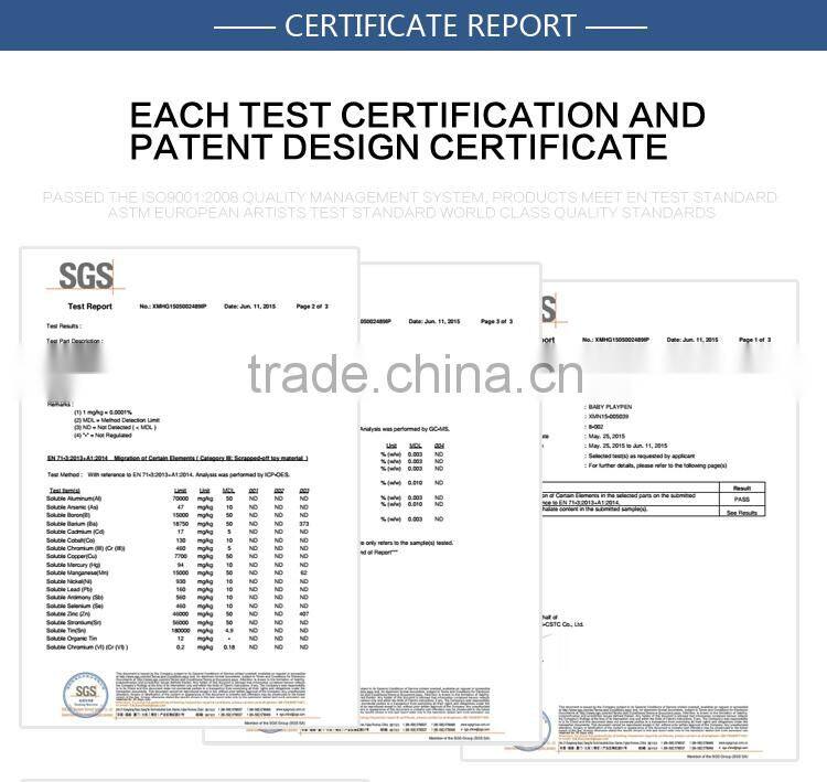 Multi-function baby playpen/playard, baby cot bed with cartoon pattern