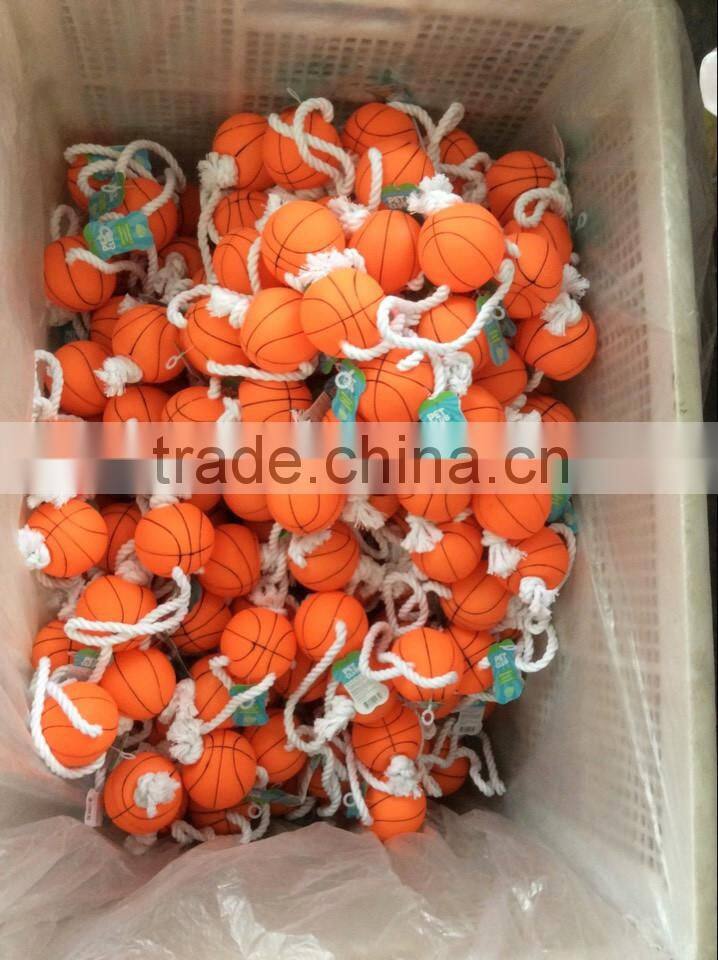 2014 basketball shape cotton rope pet toy
