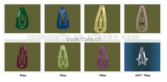 Good Qualtiy Multicolor Mini Metal Snap hair clips for DIY Hair Accessories/extensions with Different styles and size