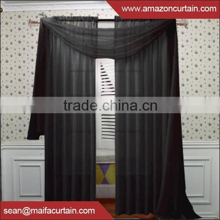 2016 newest curtain design100% polyester sheer raw silk fabric for curtains