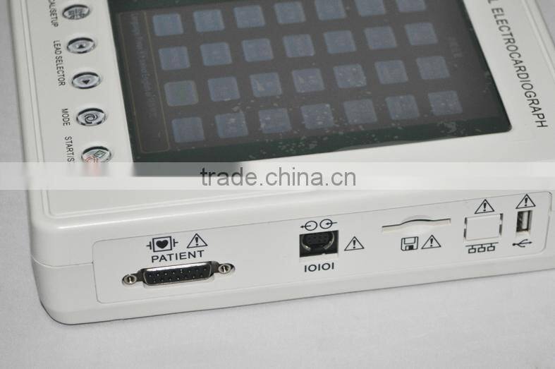 3-channel Color LCD Electrocardiograph Portable ECG EKG machine