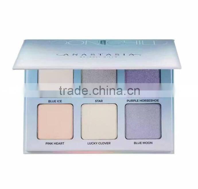 6 Colors Private Label Highlight Face Pressed Powder Palette
