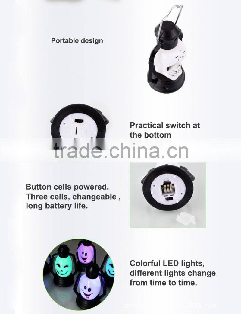Christmas and Halloween Portable Witch light lantern led skull small night light