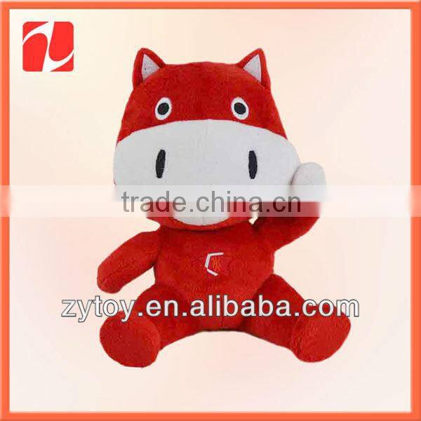 big cute pink funny stuffed plush cow toy