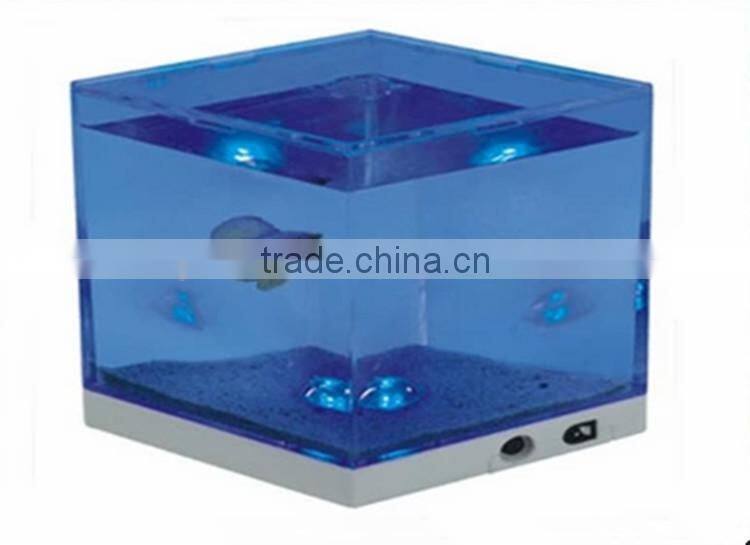 Night Aquarium Fish Tank with LED for Home Office Decoration