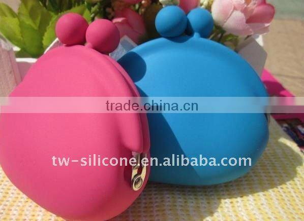 factory supply special silicone rubber coin bag/portable silicone coin bag