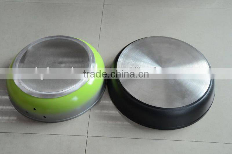 Colorful stainless steel non-stick fry pan