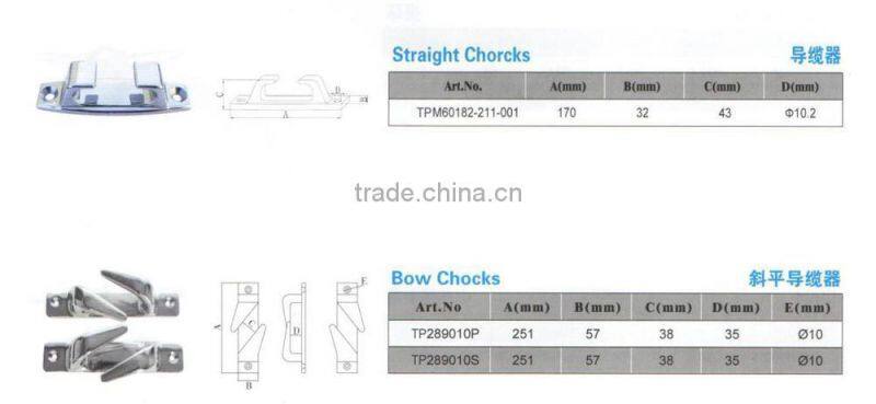 Tuopu metal inox chocks ship fairlead chock boat bow fairlead chock