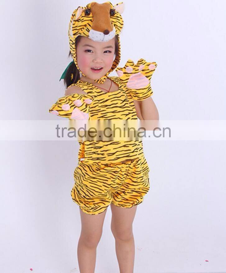 Performance Dress Up Sleeveless Kids Tiger Animal Costumes