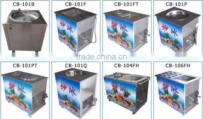 Factory Supply 2+10 Flat Pan Thailand Fried Ice Cream Roll Machine Price for Sale