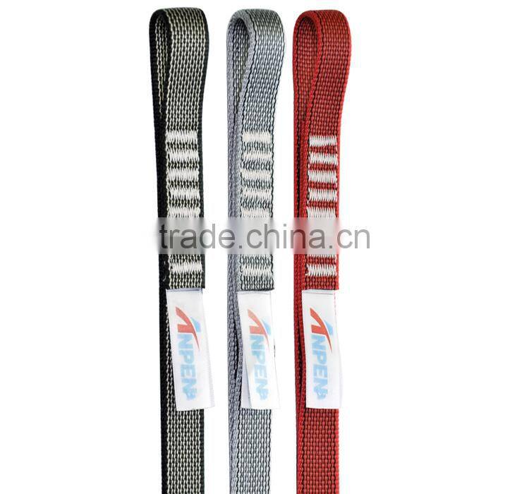 CE EN 566 22KN High Strength Nylon/Polyester Flat Hollow Sling Webbing for Climbing Connection Safety