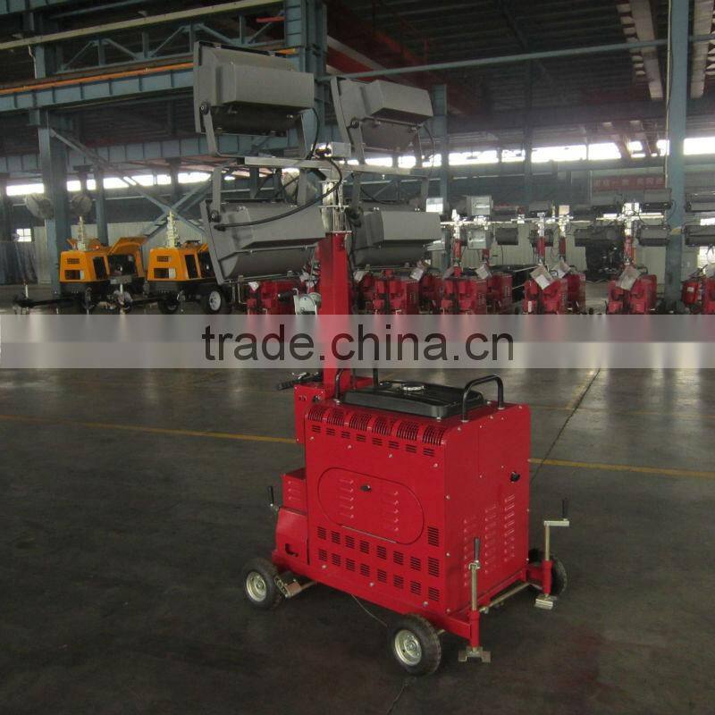 4.2kva Water cooled diesel mobile lighting tower generator 4CL1600