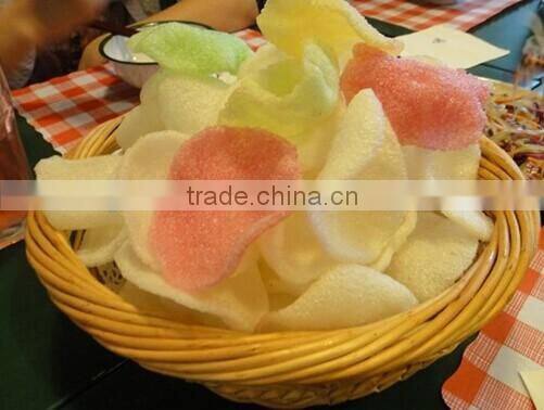 Colored prawn cracker machine in snack machines