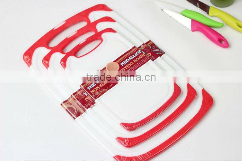 3 in 1 Set Antibacterial Non-slip Plastic Chopping Block
