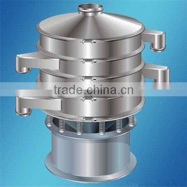 Rotary vibrating screen for particles/powder/liquid