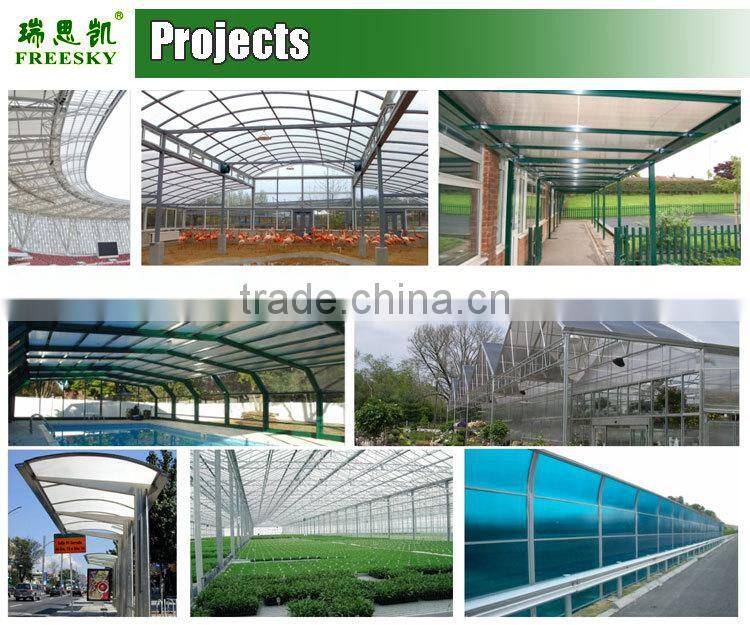 Guangzhou BEGREEN polycarbonate conservatory roof, polycarbonate sheeting for greenhouses, clear plastic sheets