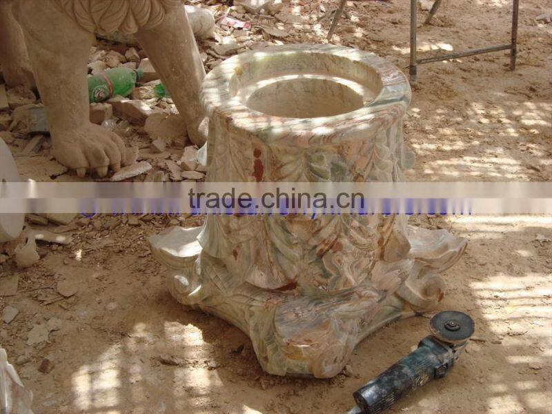 LATEST DESGINE ONYX COLUMNS AND PILLARS CARVING TOPS