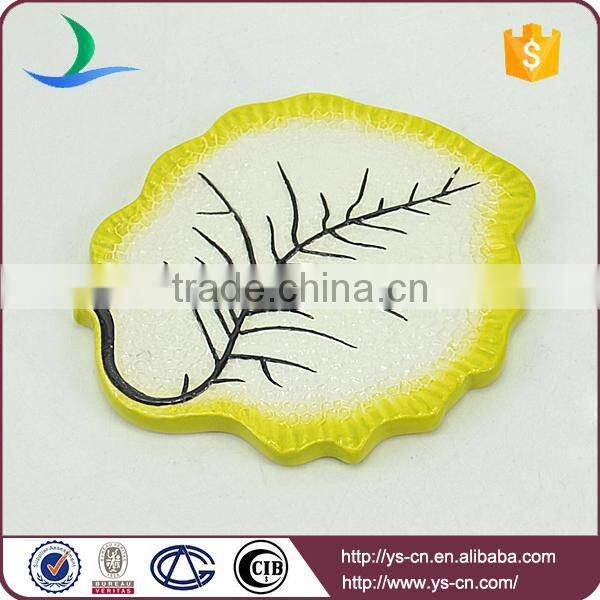 yellow leaf porcelain board with clear vein