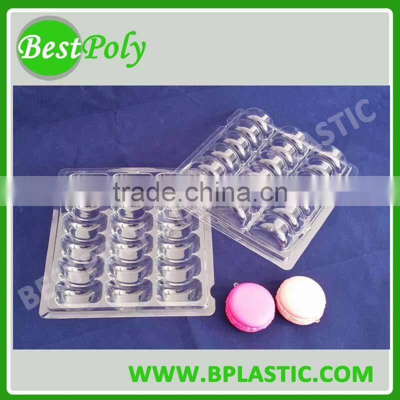 High quality plastic tray for macarons clamshell packaging